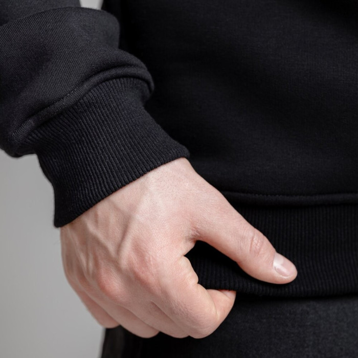 Свитшот Slavni оверсайз мужской черный, Свитшот Slavni Ample тринитка начес черный