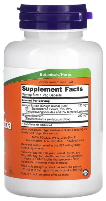 Ginkgo Biloba 120mg - 100 vcaps
