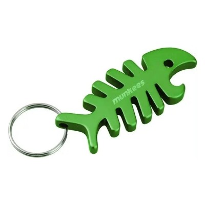 Munkees 3428 брелок-открывалка Fish Bone grass green