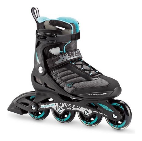 Роликові коньки для дорослих Rollerblade ZETRABLADE W 36.5 (6US) 230мм Black/blue cyan (07736700 915), укр