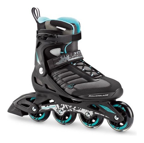 Роликові коньки для дорослих Rollerblade ZETRABLADE W 36.5 (6US) 230мм Black/blue cyan (07736700 915), укр, укр