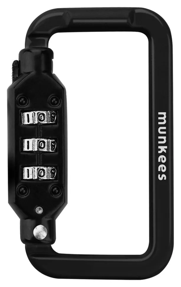Munkees 35942 карабін Combi Lock Carabiner Square black (35942-BK)