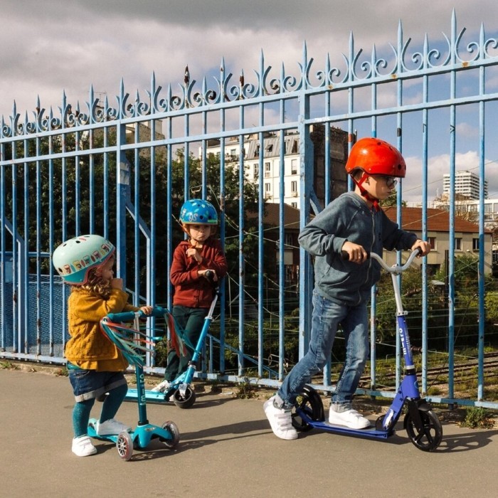 Самокат MICRO серії "Mini Deluxe" - АКВА (до 50 кг (kg), 3-х колісний), укр, укр