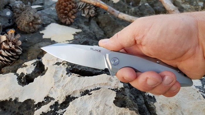 Ніж складаний туристичний Ruike P135-SF, (9.2 см) 14C28N / steel 420 сірий, укр, укр