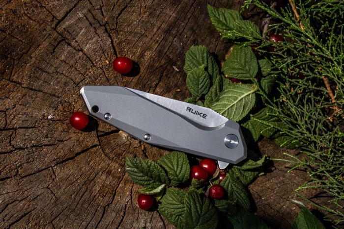 Ніж складаний туристичний Ruike P135-SF, (9.2 см) 14C28N / steel 420 сірий, укр, укр