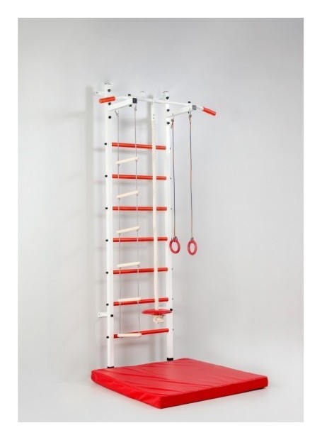 Дитяча шведська стінка Юніс + канат, драбинка та кільця