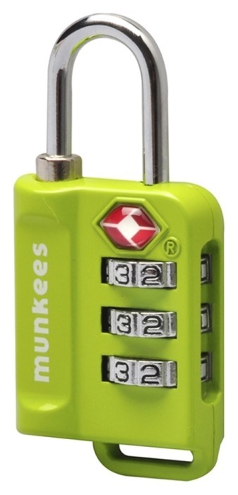 Munkees 3610 брелок-замок TSA Combi Lock lime, укр, укр