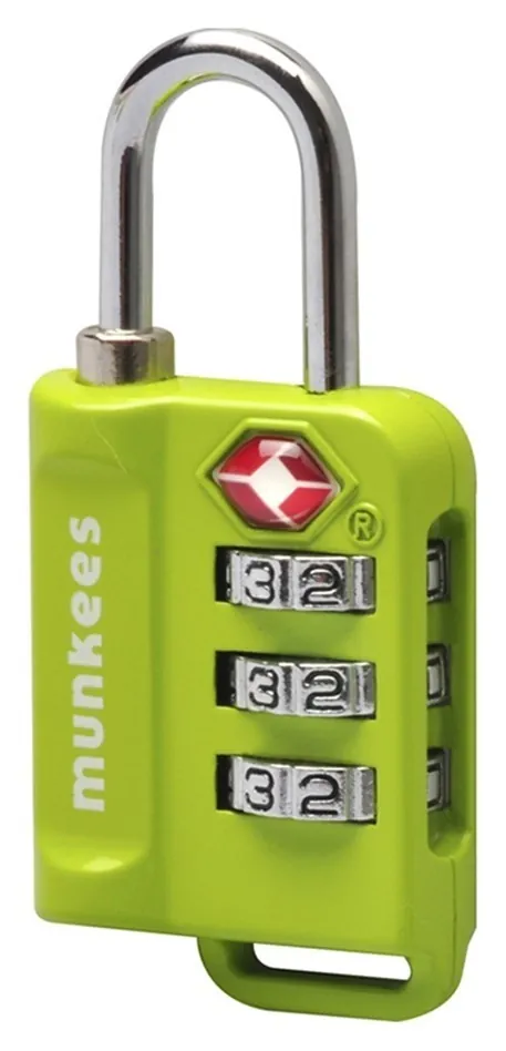 Munkees 3610 брелок-замок TSA Combi Lock lime (3610-LM)