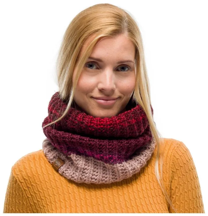 Шарф-труба Buff Knitted & Fleece Neckwarmer Alina, Maroon