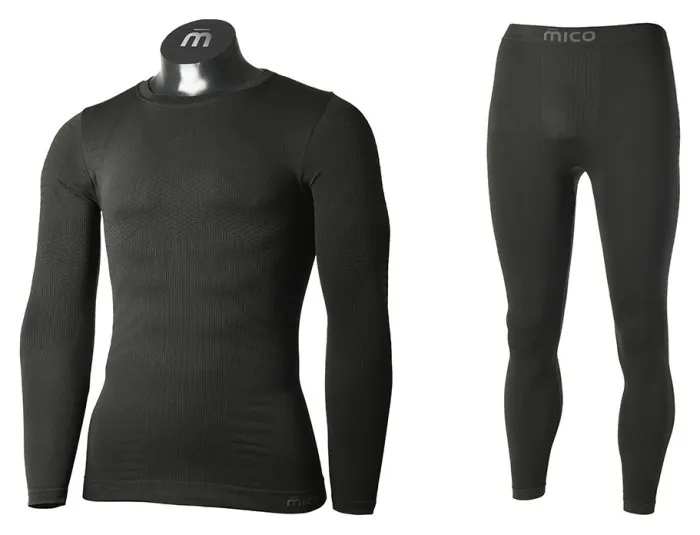 Комплект MICO термофутболка (IN01431) MAN LONG SLEEVES R/NECK SHIRT EXTRA DRY + термоштаны (CM01433) MAN LONG TIGHT PANTS EXTRA DRY SKINTECH 2022