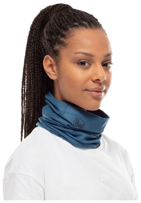 Шарф-труба Buff Coolnet UV+ Insect Shield, Solid Eclipse Blue