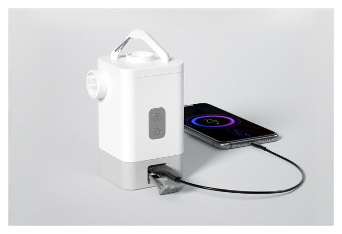 Насос-ліхтар-powerbank кемпінговий Flextail Max Pump 2 Plus, білий, укр, укр