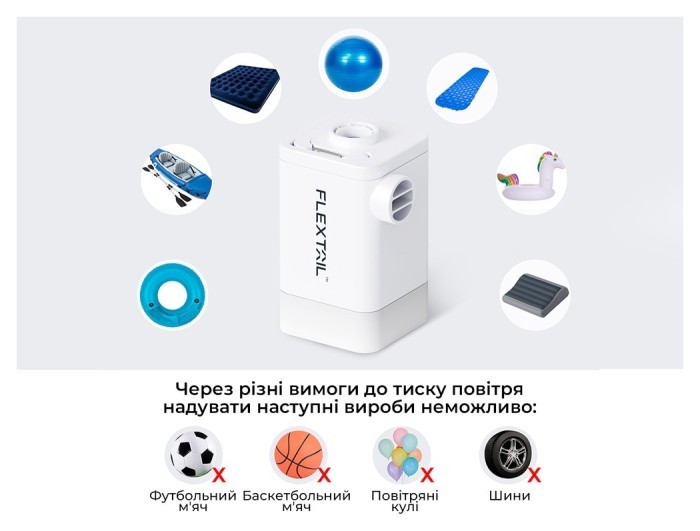 Насос-ліхтар-powerbank кемпінговий Flextail Max Pump 2 Plus, білий, укр, укр