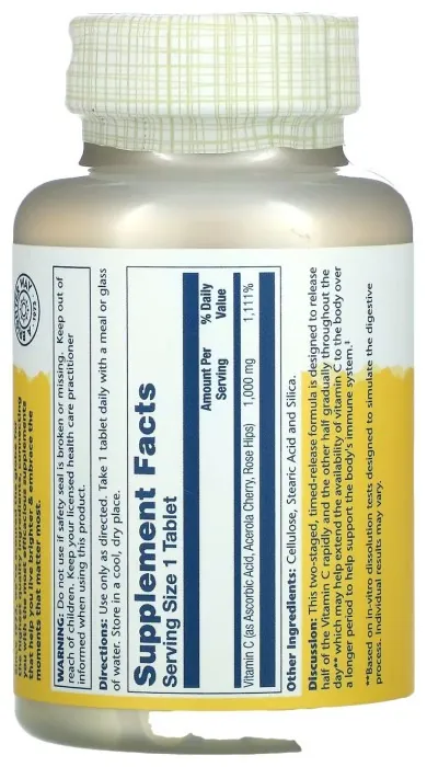 Vitamin C with Rose Hips & Ace 1000mg - 100 tabs