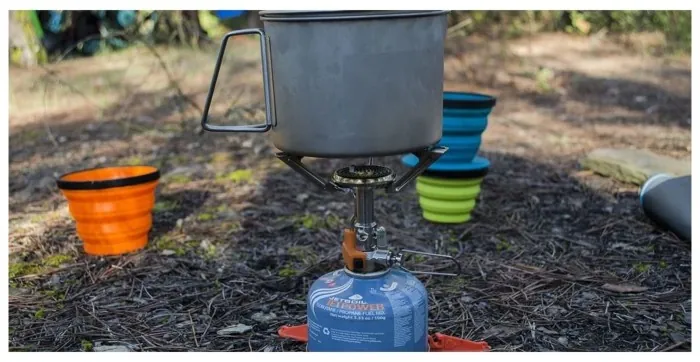 Газовий пальник з п'єзопідпалом туристичний Jetboil Mightymo Gray