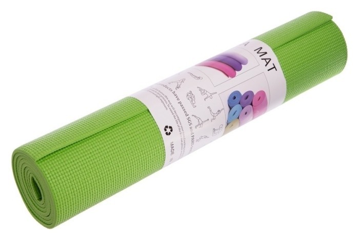 Килимок для фітнесу та йоги SP-Planeta FI-2349 (173 x 61 x 0,6 см), салатовий, укр, укр