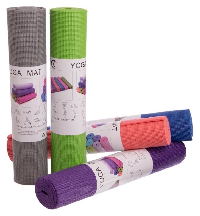 Килимок для фітнесу та йоги SP-Planeta FI-2349 (173 x 61 x 0,6 см), салатовий, укр, укр