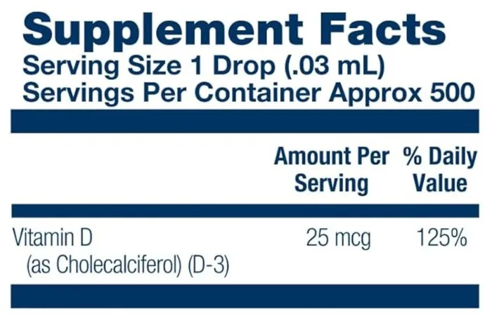 Vitamin D-3 25mcg - 14.8 ml