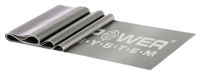 Стрічка-еспандер для спорту та реабілітації Power System PS-4123 Flat Stretch Band Level 3 Grey (25-35кг.)