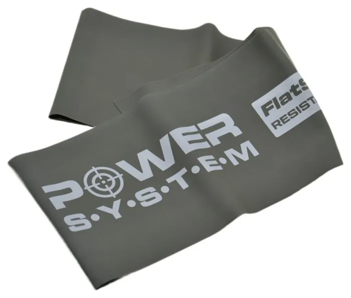 Стрічка-еспандер для спорту та реабілітації Power System PS-4123 Flat Stretch Band Level 3 Grey (25-35кг.)