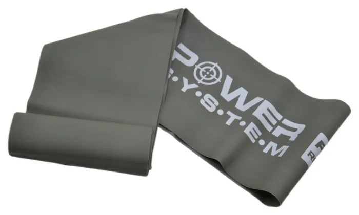 Стрічка-еспандер для спорту та реабілітації Power System PS-4123 Flat Stretch Band Level 3 Grey (25-35кг.)