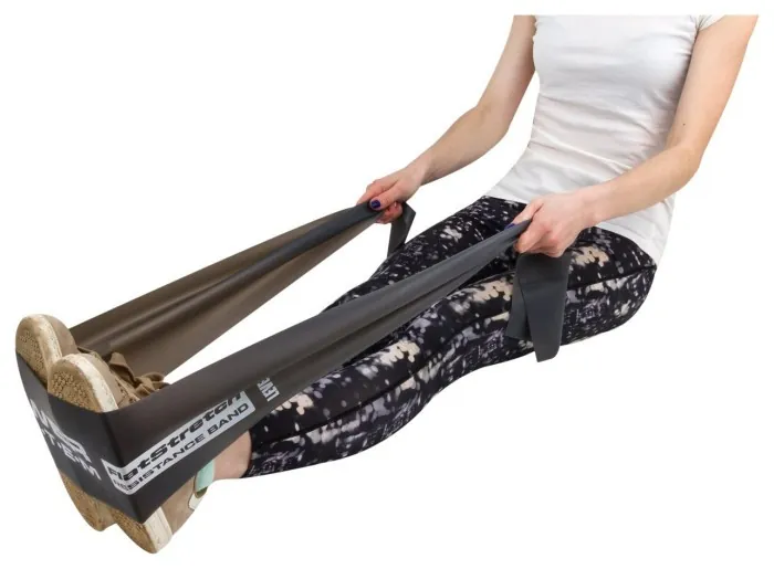 Стрічка-еспандер для спорту та реабілітації Power System PS-4123 Flat Stretch Band Level 3 Grey (25-35кг.)