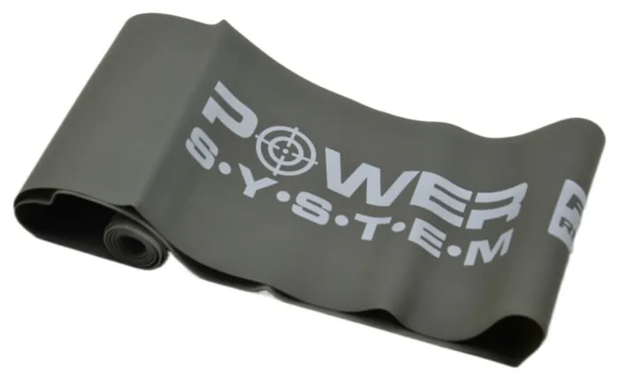 Стрічка-еспандер для спорту та реабілітації Power System PS-4123 Flat Stretch Band Level 3 Grey (25-35кг.)