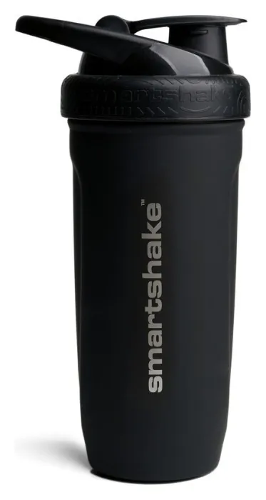 Шейкер спортивний SmartShake металевий Reforce Stainless Steel 30oz/900ml Black