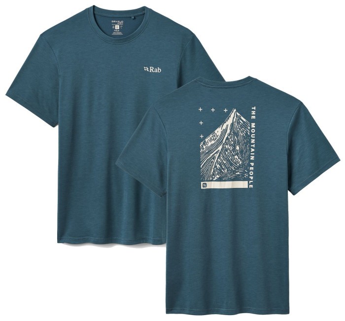 Футболка чоловіча Rab Crimp Collage Tee, Orion Blue
