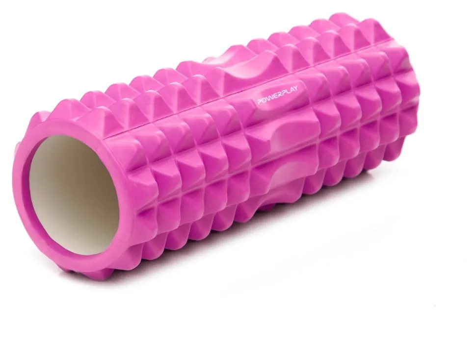 Масажний ролик (ролер) PowerPlay 4405 EVA Massage Розовий Roller (33x12см.) (PP_PP_4405_Pink)