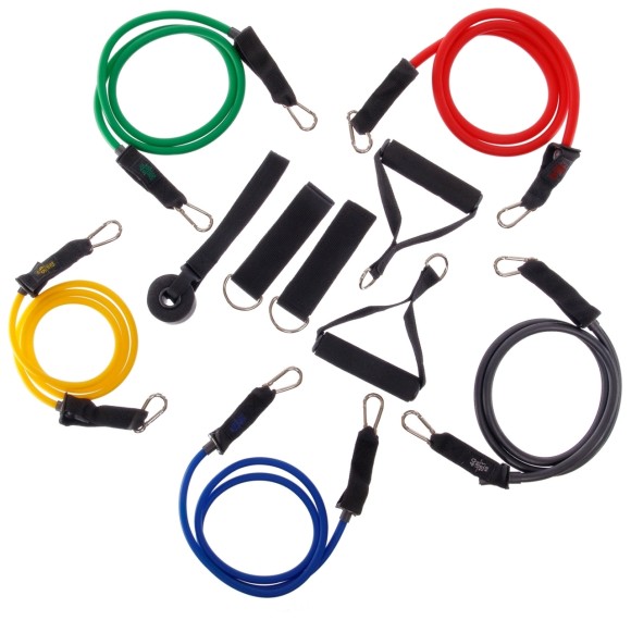 Эспандер Resistance Band многофункциональный 5 жгутов CIMA ET-7912 (5 эсп, креп.на дверь, 2 рукоятки, укр