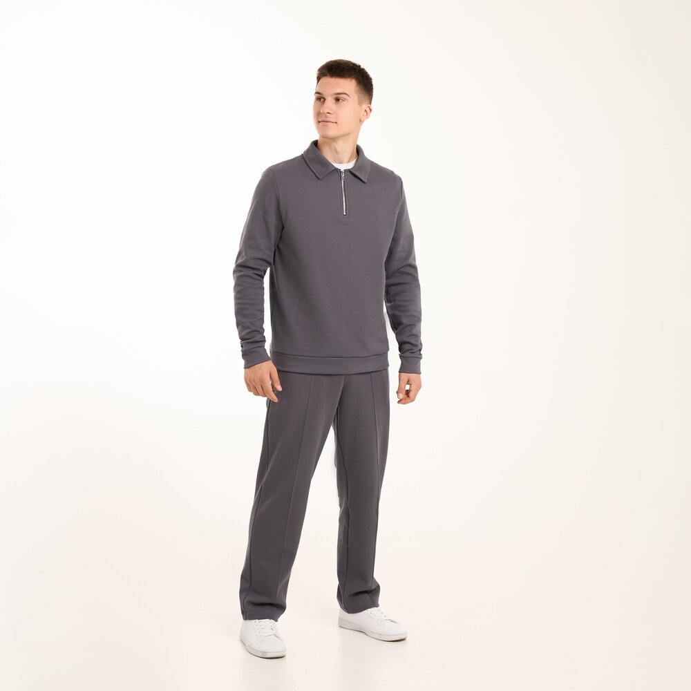 Темно серый спортивный костюм для мужчин Pobedov Binance. Весна осень спортивный комплект