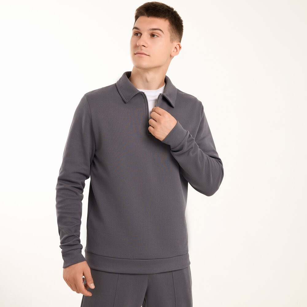 Темно-сірий спортивний костюм для чоловіків Pobedov Binance. Весна осінь спортивний комплект