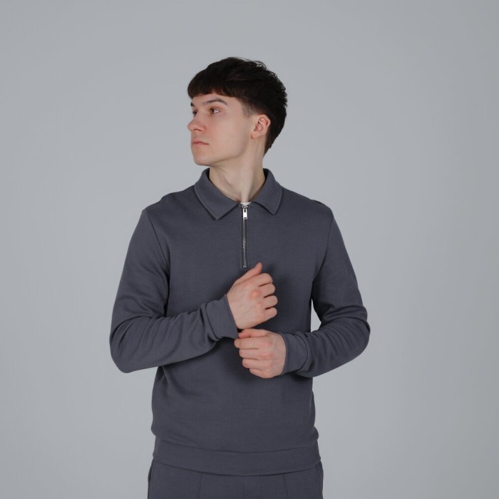 Темно-сірий спортивний костюм для чоловіків Pobedov Binance. Весна осінь спортивний комплект, укр, укр