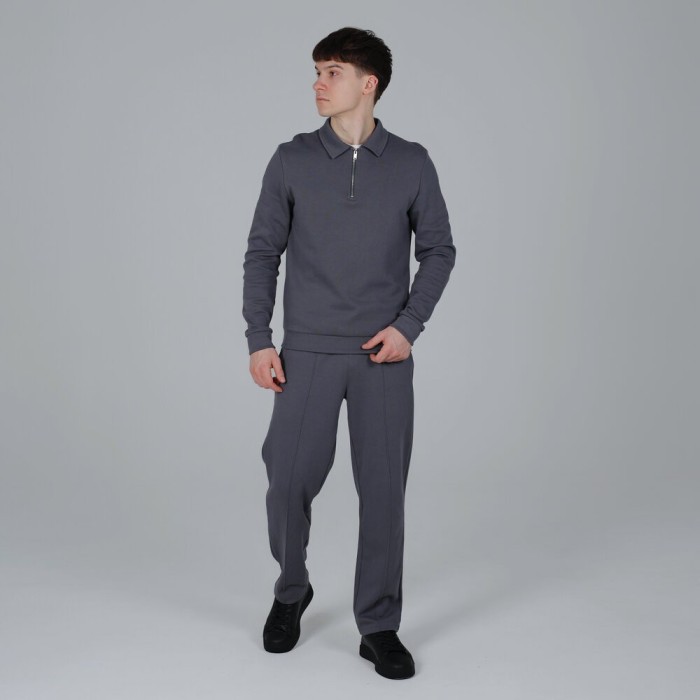 Темно-сірий спортивний костюм для чоловіків Pobedov Binance. Весна осінь спортивний комплект, укр, укр