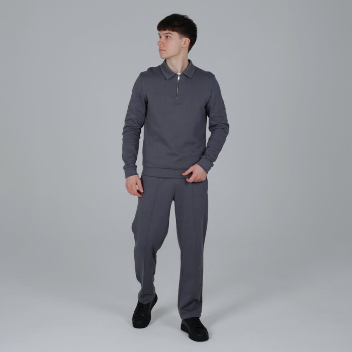 Темно-сірий спортивний костюм для чоловіків Pobedov Binance. Весна осінь спортивний комплект, укр, укр