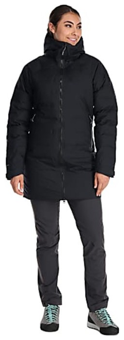 Зимова куртка-парка жіноча Rab Valiance Parka W Black, S