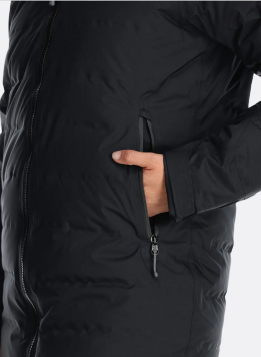 Зимова куртка-парка жіноча Rab Valiance Parka W Black, S