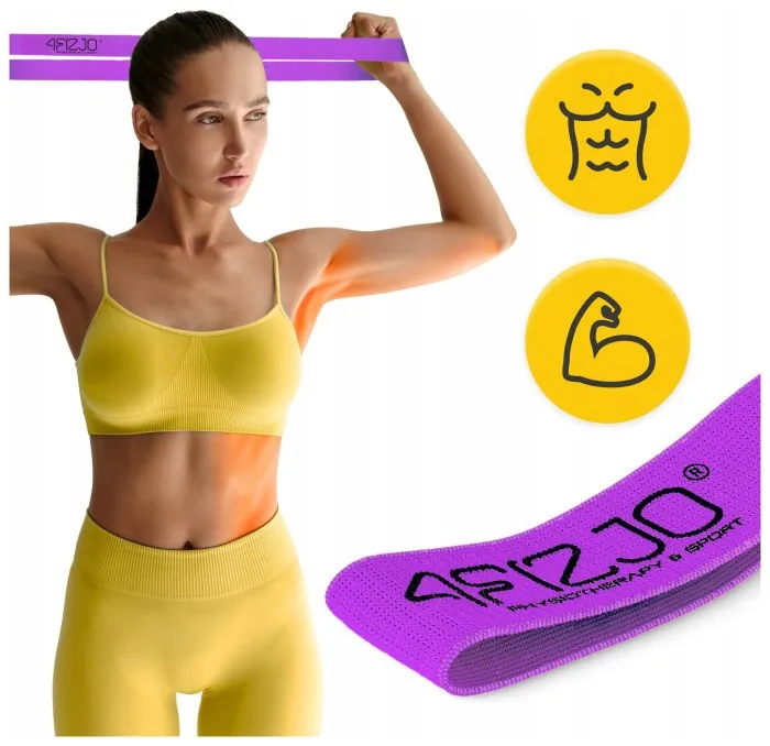 Резинка для фітнесу та спорту із тканини 4FIZJO Flex Band 16-22 кг Violet (P-5907739311696)