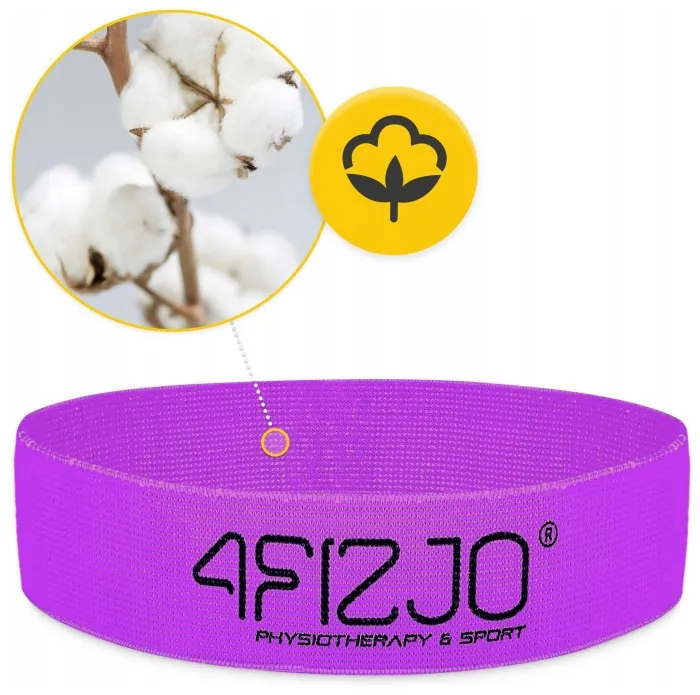 Резинка для фітнесу та спорту із тканини 4FIZJO Flex Band 16-22 кг Violet (P-5907739311696)