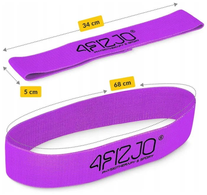 Резинка для фітнесу та спорту із тканини 4FIZJO Flex Band 16-22 кг Violet (P-5907739311696)