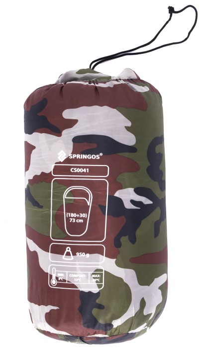 Спальний мішок (спальник) Springos 2 в 1 CS0041 +8 ...+20 °C R Khaki/Green