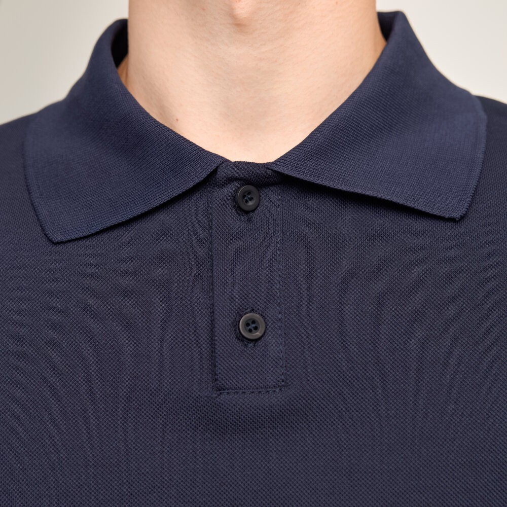 Нави мужское классическое поло на пуговицах Pobedov. Футболка поло Pobedov Royal