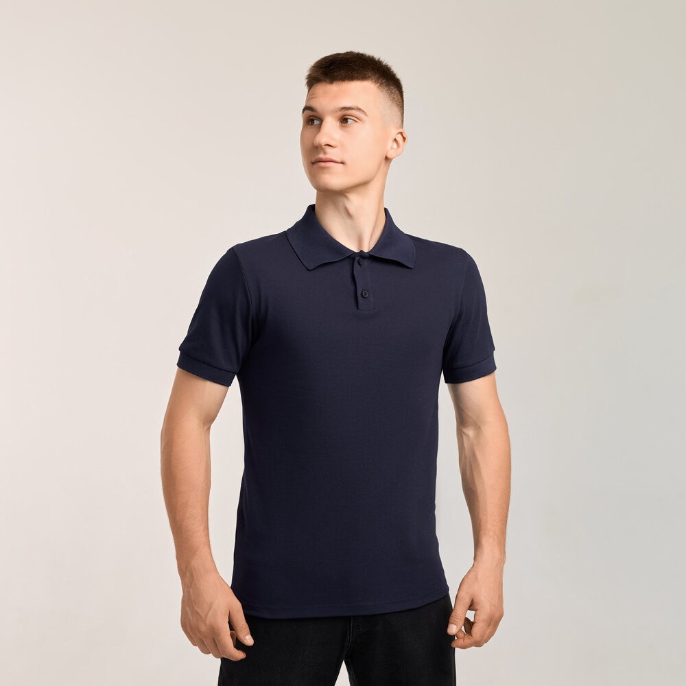 Наві чоловіче класичне поло на ґудзиках Pobedov. Футболка поло Pobedov Royal, укр, укр