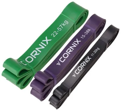 Еспандер-петля Cornix Power Band 11-57 кг (резина для фітнесу та спорту) набір 3 шт XR-0089