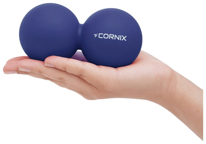 Масажний м'яч Cornix Lacrosse DuoBall 6.3 x 12.6 см XR-0109 Navy Blue