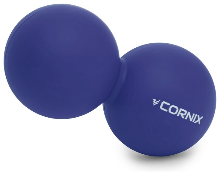 Масажний м'яч Cornix Lacrosse DuoBall 6.3 x 12.6 см XR-0109 Navy Blue