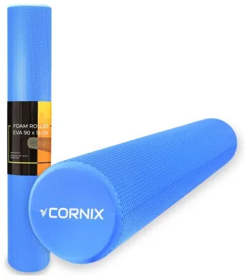 Масажний ролик Cornix EVA+ 90 x 15 см (валик, роллер) XR-0314 Navy Blue