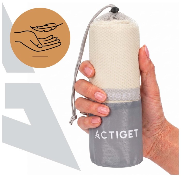 Рушник спортивний Actiget 180 x 100 см з мікрофібри ACT0200 Biege