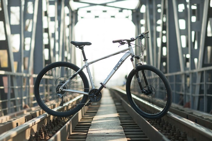 Велосипед 27,5" Pride MARVEL 7.3 сірий (гальма SRAM, задній перемикач і манетка - MICROSHIFT), укр, укр